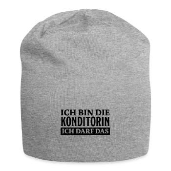 Konditorin Spruch Backen Witz Konditorin Geschenk - Jersey-Beanie - Grau meliert - Vorne