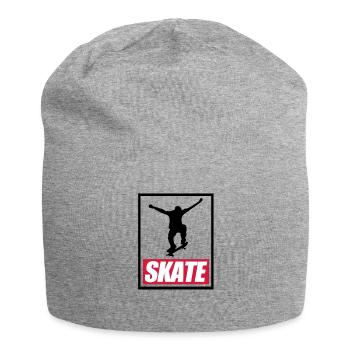Skate Skateboarder Skater Geschenk Sk8 BMX Olli - Jersey-Beanie - Grau meliert - Vorne