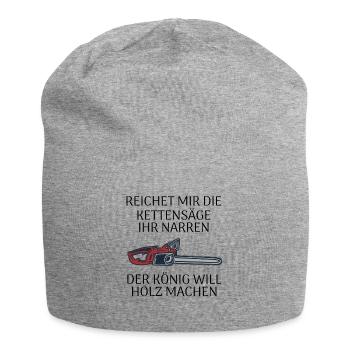 Reichet mir die Kettensäge - Jersey-Beanie - Grau meliert - Vorne