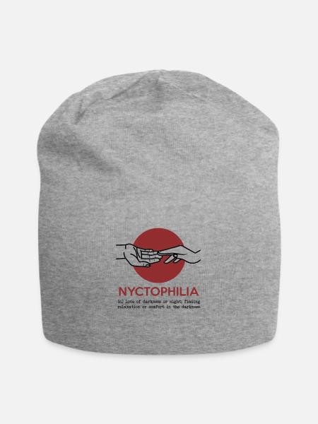 Gothic Nyctophilia Dunkelheit Geschenk - Jersey-Beanie - Grau meliert