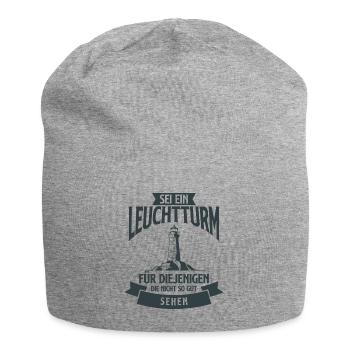 Sei ein Leuchtturm für diejenigen die nicht so gut - Jersey-Beanie - Grau meliert - Vorne