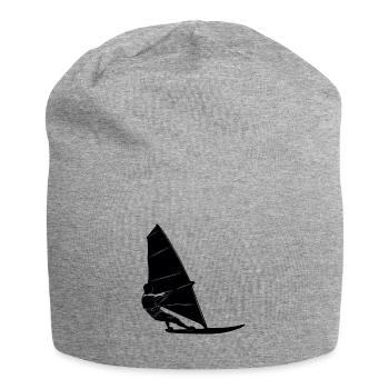 Windsurfing Silhouette - Jersey Beanie - heather grey - Front
