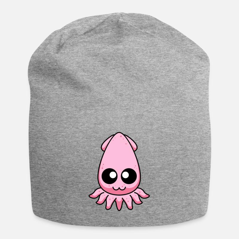 Squid Comic Animal - Jersey Beanie - heather grey