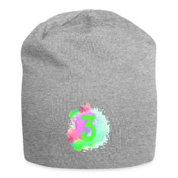3 Nombre d’objets blob - Bonnet en jersey - gris chiné - Devant