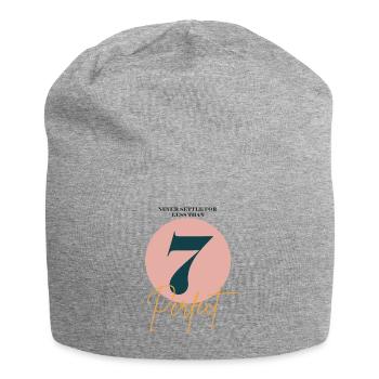 Sieben perfekt - Jersey-Beanie - Grau meliert - Vorne