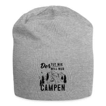 Der Wille Nur Campen - - Jersey-Beanie - Grau meliert - Vorne
