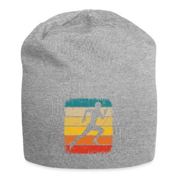 Vintage Square und Laufen - - Jersey-Beanie - Grau meliert - Vorne