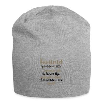 Feminismus Geschenk Radikale Vorstellung Frauen sind gleich - Jersey-Beanie - Grau meliert - Vorne