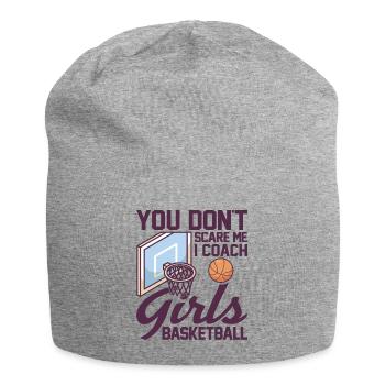 You Don't Scare Me I Coach Girls for Basketball Players - Jersey Beanie - heather grey - Front