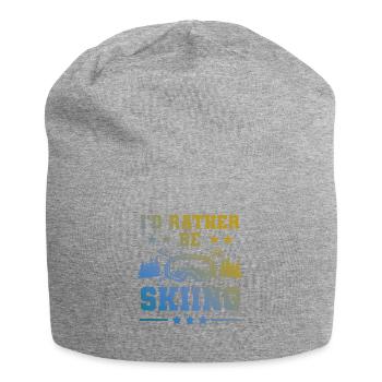 Ski Skiing - Jersey Beanie - heather grey - Front