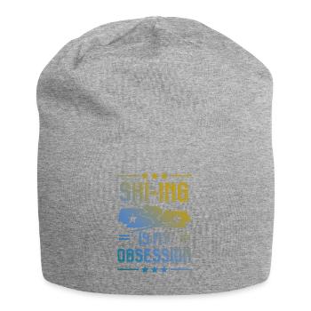 Ski Skiing - Jersey Beanie - heather grey - Front