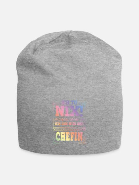 Weltbeste Chefin - Jersey-Beanie - Grau meliert