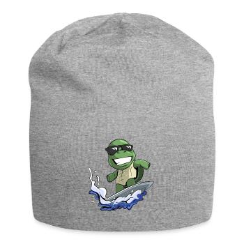 Schildkröte Surfboard Surfer - Jersey-Beanie - Grau meliert - Vorne