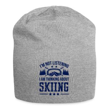 Ski skiing - Jersey Beanie - heather grey - Front