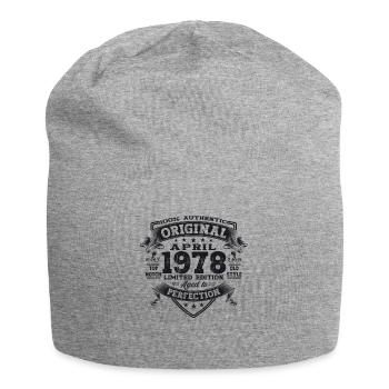 45e anniversaire homme April Né en 1978 Original - Bonnet en jersey - gris chiné - Devant