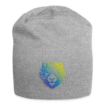 Tiger Mandala Boho - Jersey Beanie - heather grey - Front