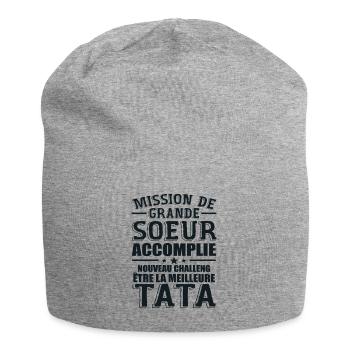 Mission De Grande Soeur Accomplie Nouveau Challeng - Bonnet en jersey - gris chiné - Devant