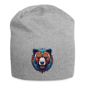 Bär Portrait - Jersey-Beanie - Grau meliert - Vorne