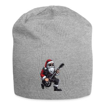 Weihnachtsmann Gitarre Santa Konzert Metal - Jersey-Beanie - Grau meliert - Vorne