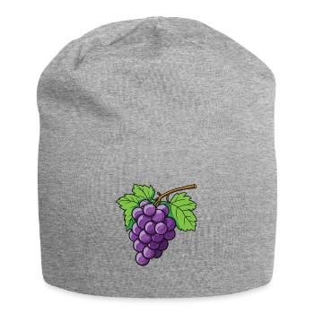 Weintrauben Symbol - Jersey-Beanie - Grau meliert - Vorne