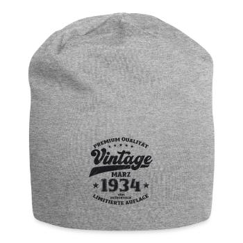 90ème Anniversaire Homme Mars Vintage 1934 - Bonnet en jersey - gris chiné - Devant