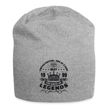 Anniversaire 1999 Mai 1999 Millésime 1999 Légende 99 - Bonnet en jersey - gris chiné - Devant