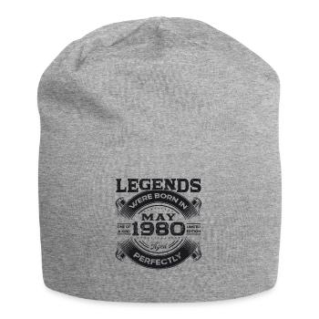 Original Mai 1980 Jahrgang 1980 Geburtstag 1980 - Jersey-Beanie - Grau meliert - Vorne