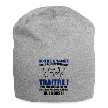 Departure Colleague Coworkers Gift Traitor Cat - Jersey Beanie - heather grey - Front
