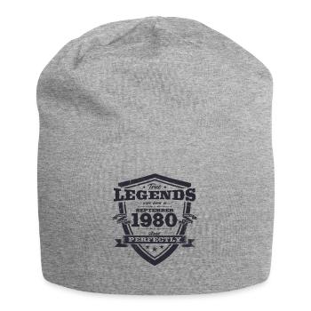44. Geburtstag Original August 1980 Jahrgang 1980 - Jersey-Beanie - Grau meliert - Vorne