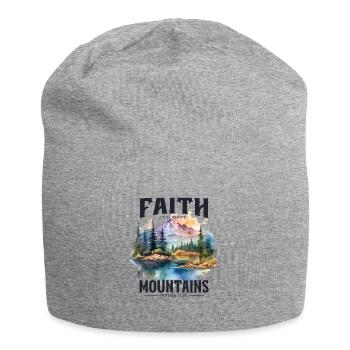 Faith can move Mountains, Matthew 17:20 - Jersey Beanie - heather grey - Front