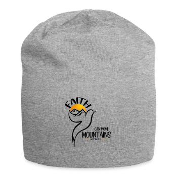 Faith can move Mountains, christliches Geschenk. - Jersey-Beanie - Grau meliert - Vorne