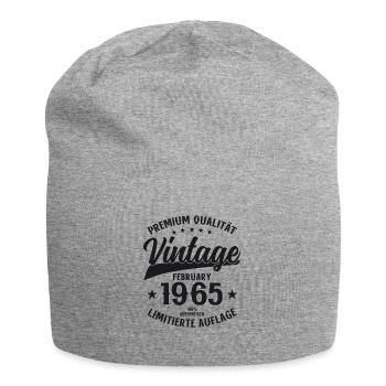 60th Birthday Gift Man Legend February 1965 - Jersey Beanie - heather grey - Front