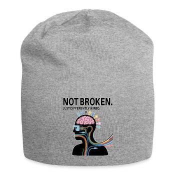Pas cassé – juste câblé différemment - Bonnet en jersey - gris chiné - Devant