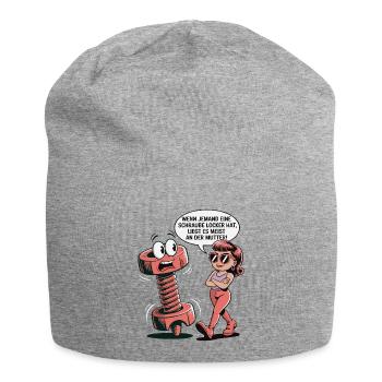 Si quelqu’un a une vis desserrée en disant - Bonnet en jersey - gris chiné - Devant