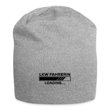 LKW Fahrerin Spruch Fun Lastwagenfahrerin Geschenk - Jersey-Beanie - Grau meliert - Vorne