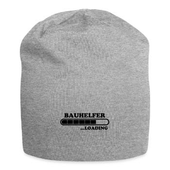 Bauhelfer Spruch Beruf Lustiges Bauhelfer Geschenk - Jersey-Beanie - Grau meliert - Vorne