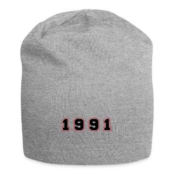 1991 Year Number - Jersey Beanie - heather grey - Front