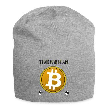 Plan de symboles Bitcoin - Bonnet en jersey - gris chiné - Devant
