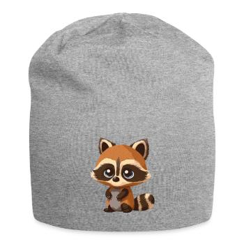 small raccoon - Jersey Beanie - heather grey - Front