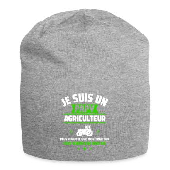 Papy Agriculteur,cadeau pour grand-père,Tracteur - Bonnet en jersey - gris chiné - Devant