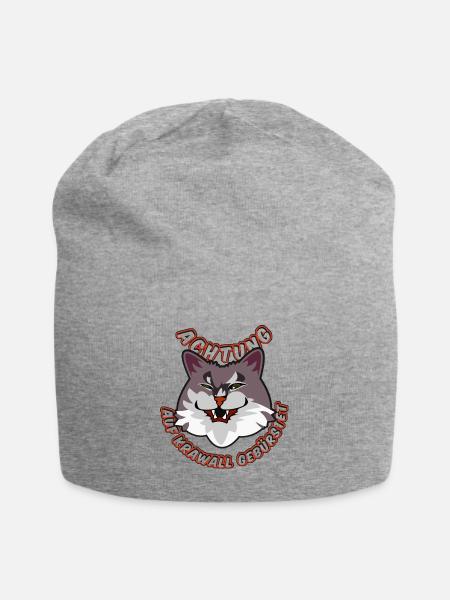 Mieserkadser Katze - Jersey-Beanie - Grau meliert