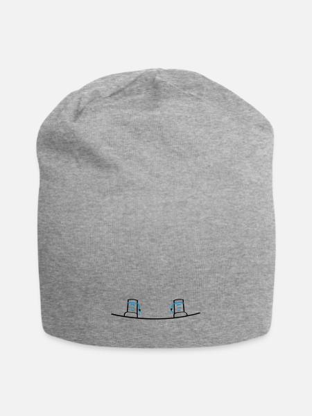 Wakeboard - Präsentiere es in Deinen Farben! - Jersey-Beanie - Grau meliert