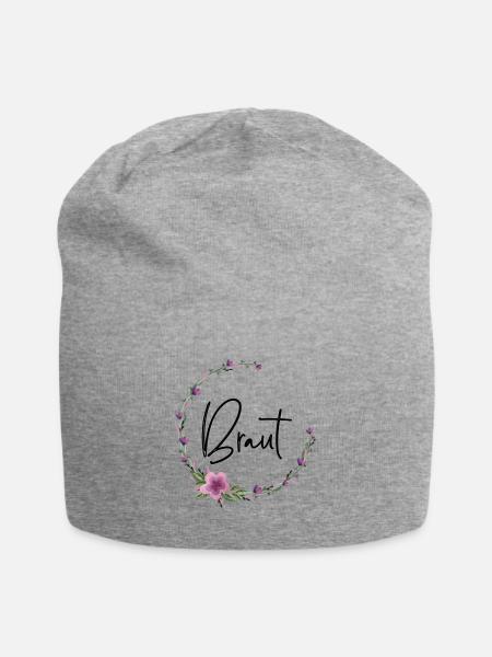 Braut Kranz 1 - Jersey-Beanie - Grau meliert