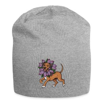 Chien lion à crête dorsale rhodésienne dans le style de dessin animé - Bonnet en jersey - gris chiné - Devant