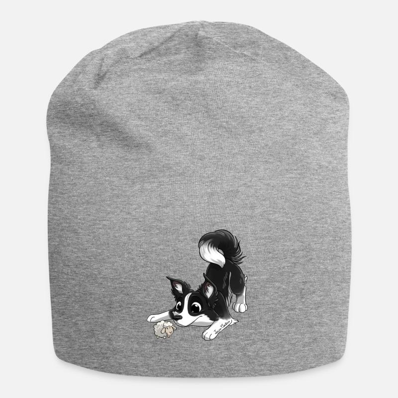 Le plus mignon Border - Bonnet en jersey - gris chiné