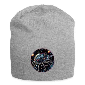 Fantastic spider spaceship in space - Jersey Beanie - heather grey - Front