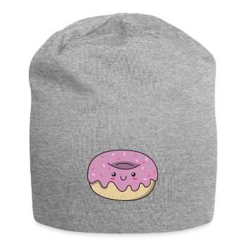Donut Kawaii - Jersey-Beanie - Grau meliert - Vorne