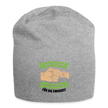 Fliegenfischen Fischen Angeln Angler Fischer - Jersey-Beanie - Grau meliert - Vorne