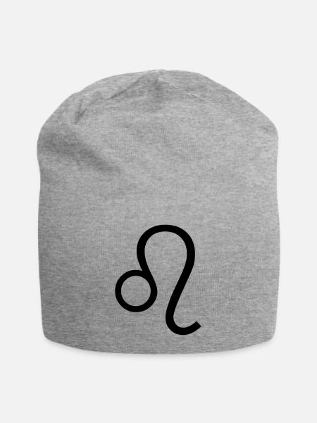 Löwe - Jersey-Beanie - Grau meliert