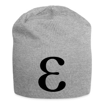 epsilon grec de lettre - Bonnet en jersey - gris chiné - Devant